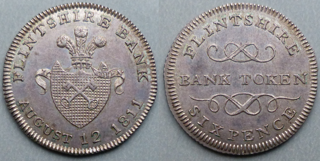 Holywell, Flintshire Bank 1811 sixpence